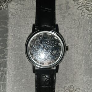 Women's Chaxigo Fancy Watch with See through back, Silver w/Brown Leather Band